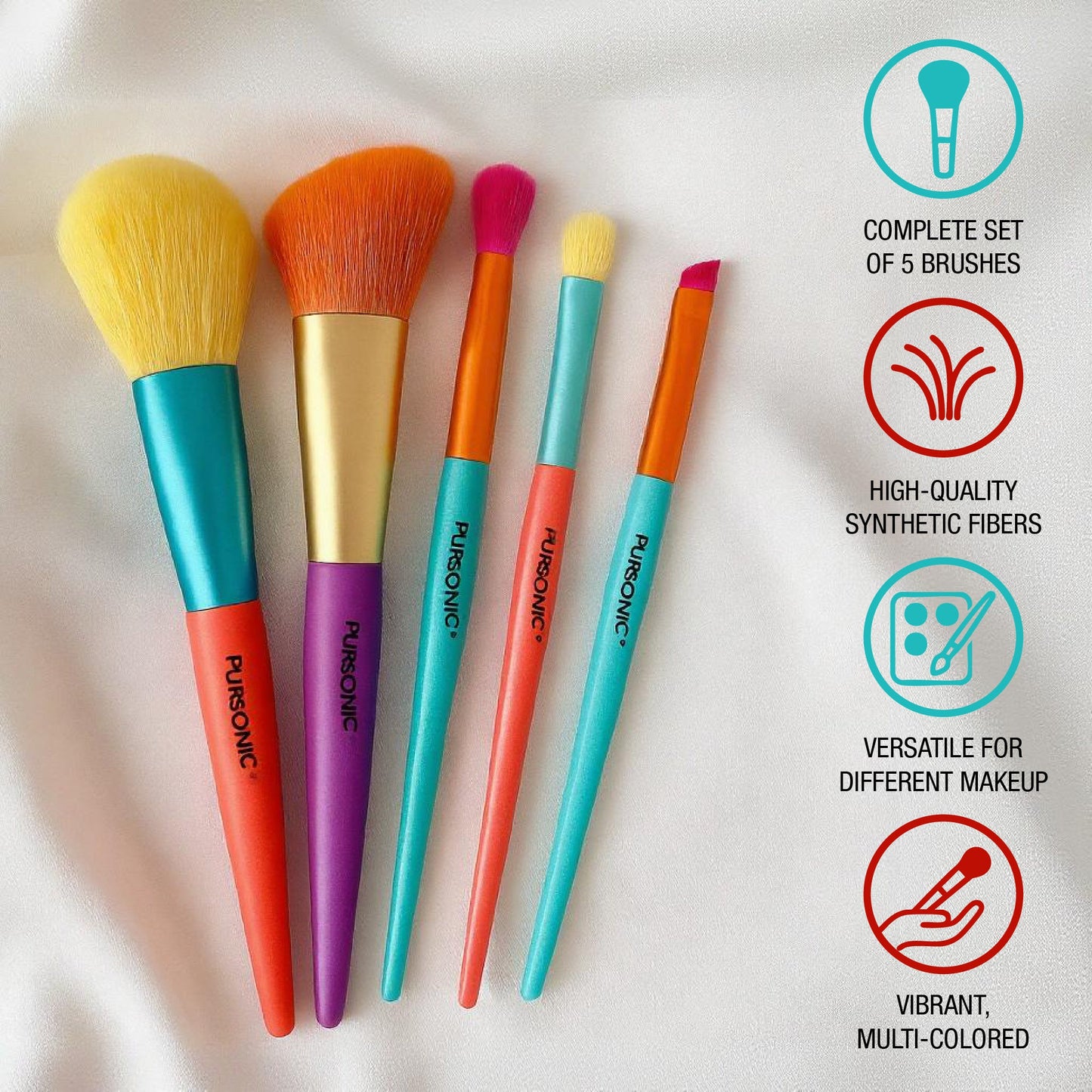 Pursonic Studio Makeup Brush Set (5 pcs)-1