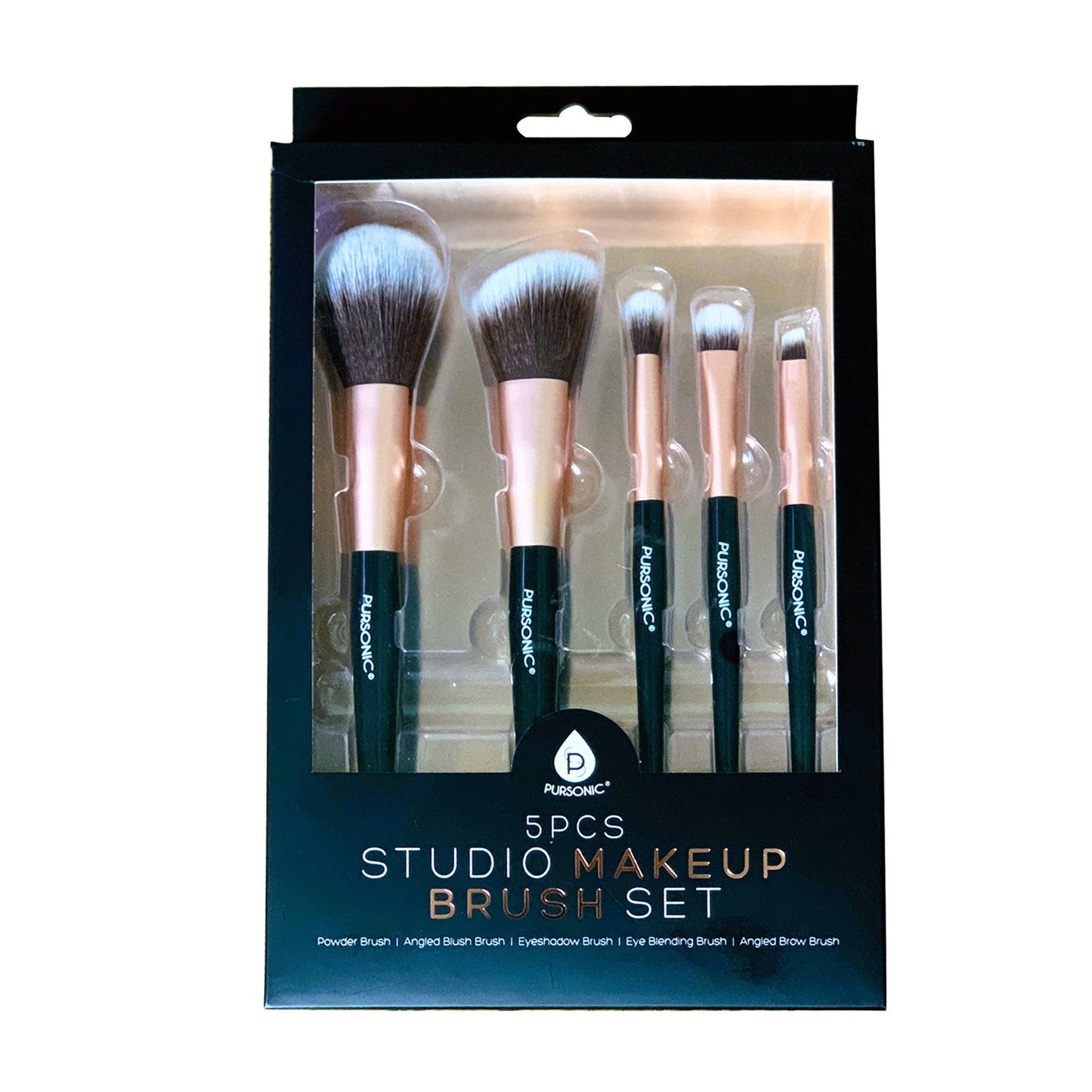 Pursonic Beauty Collection: Heated Curler, LED Mirror, Blender Sponge, & Brush Set-1