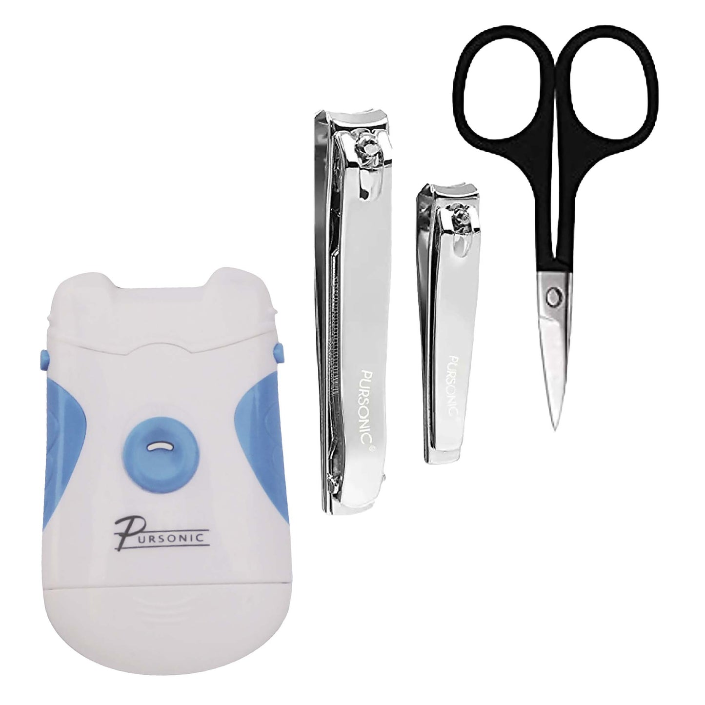 Nail Care Essentials Kit: Premium Nail Clippers, Stainless Steel Scissors, and Portable Electric Nail Trimmer & Filer-0