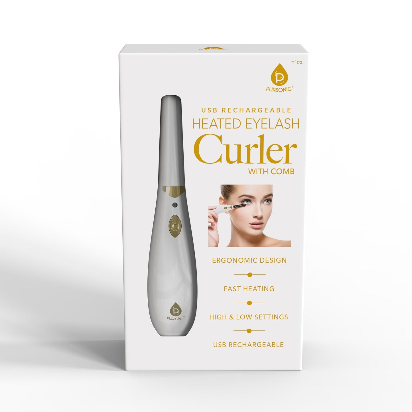 Pursonic Rechargeable Heated Eyelash Curler with Comb-3