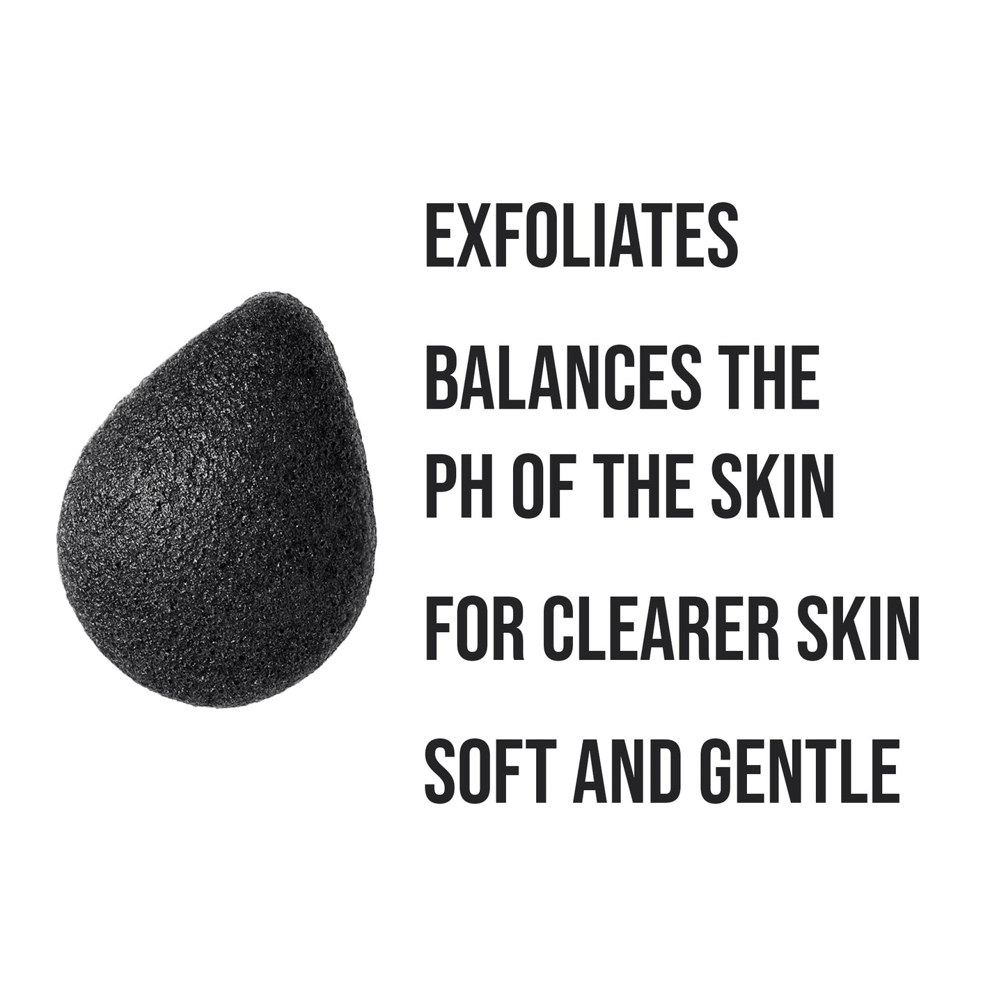 Pursonic Natural Bamboo Charcoal Konjac Sponge 10-Pack-1