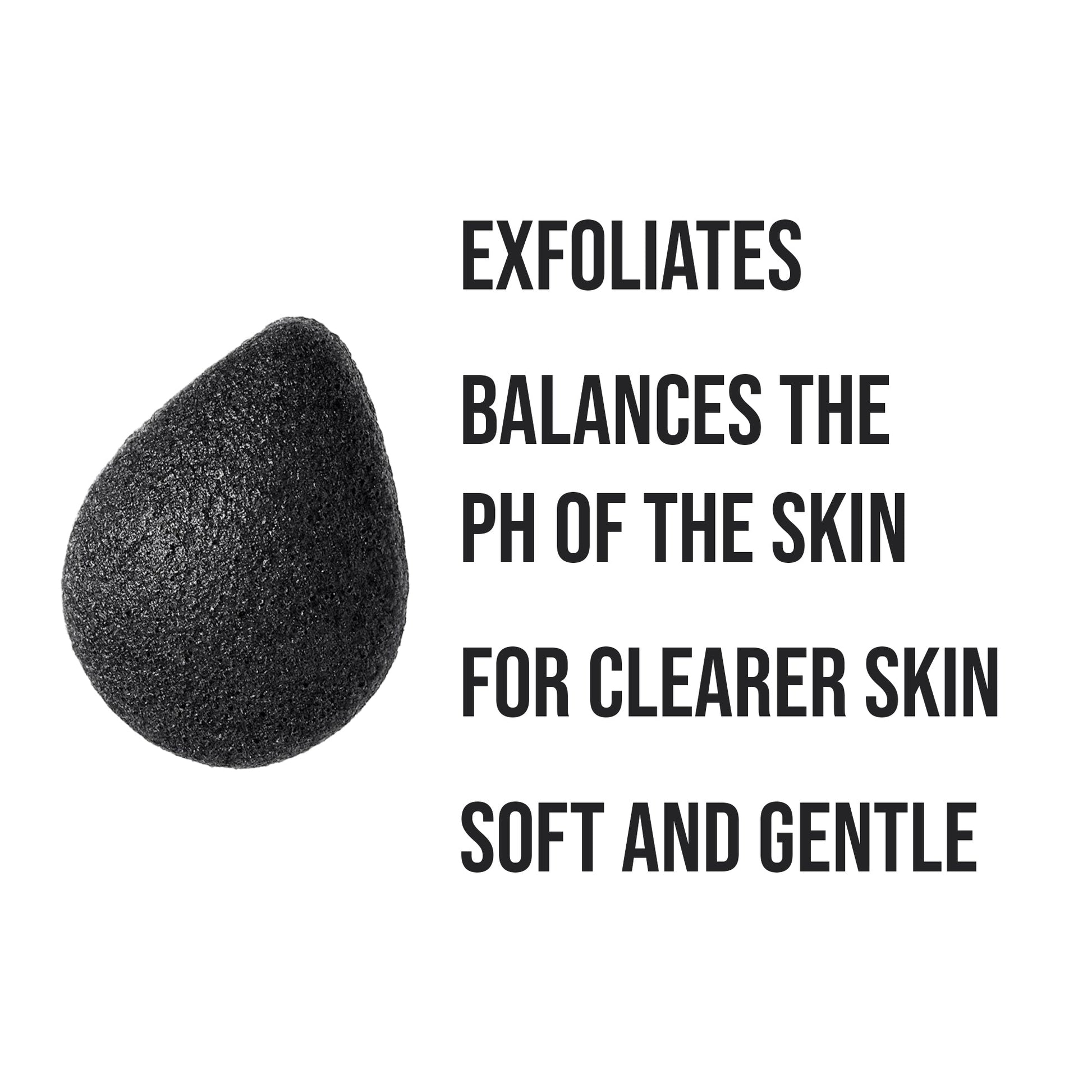 Pursonic Natural Bamboo Charcoal Konjac Sponge 10-Pack-1