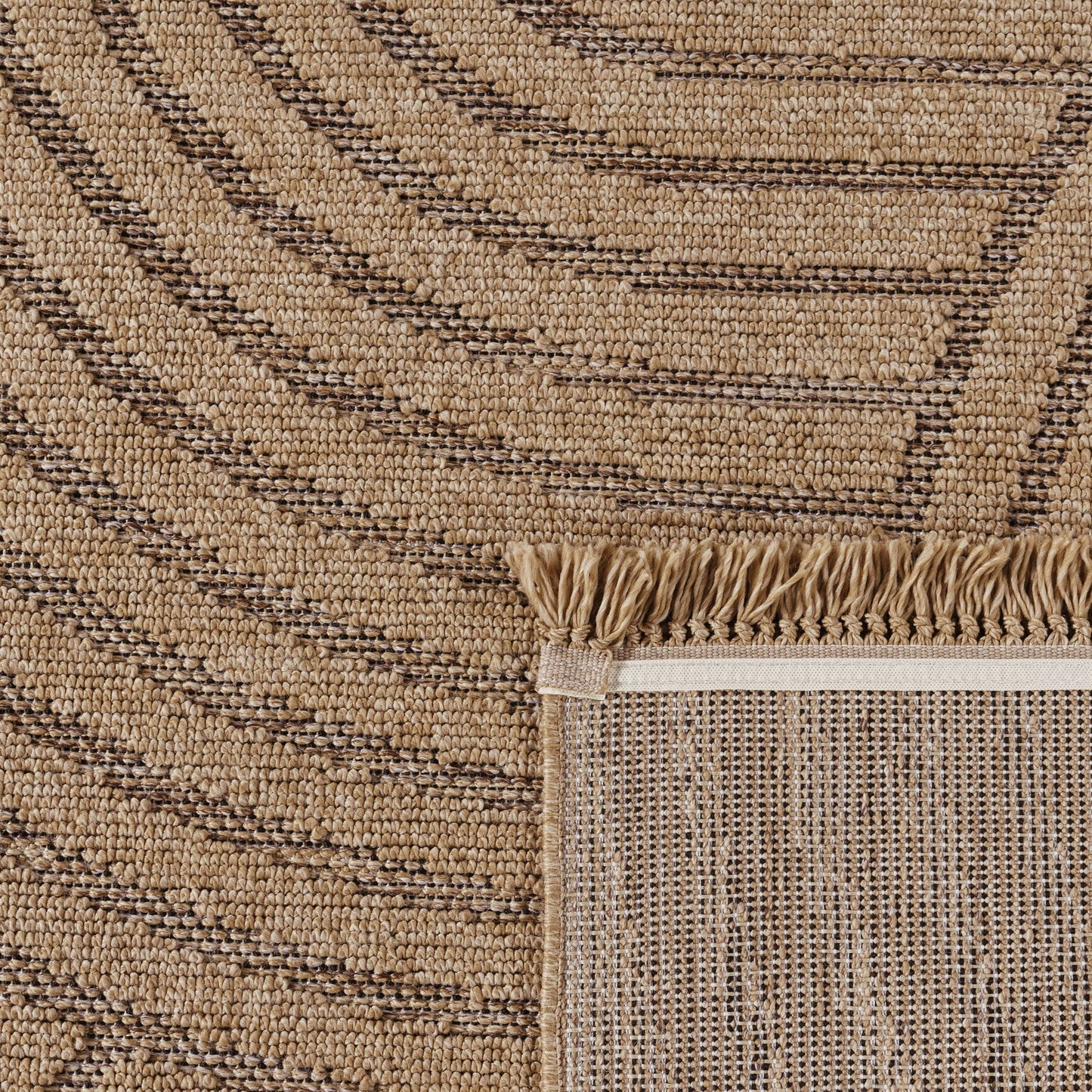 In- & Outdoor Rug Cologne with Modern Lines & Circles in Beige-3
