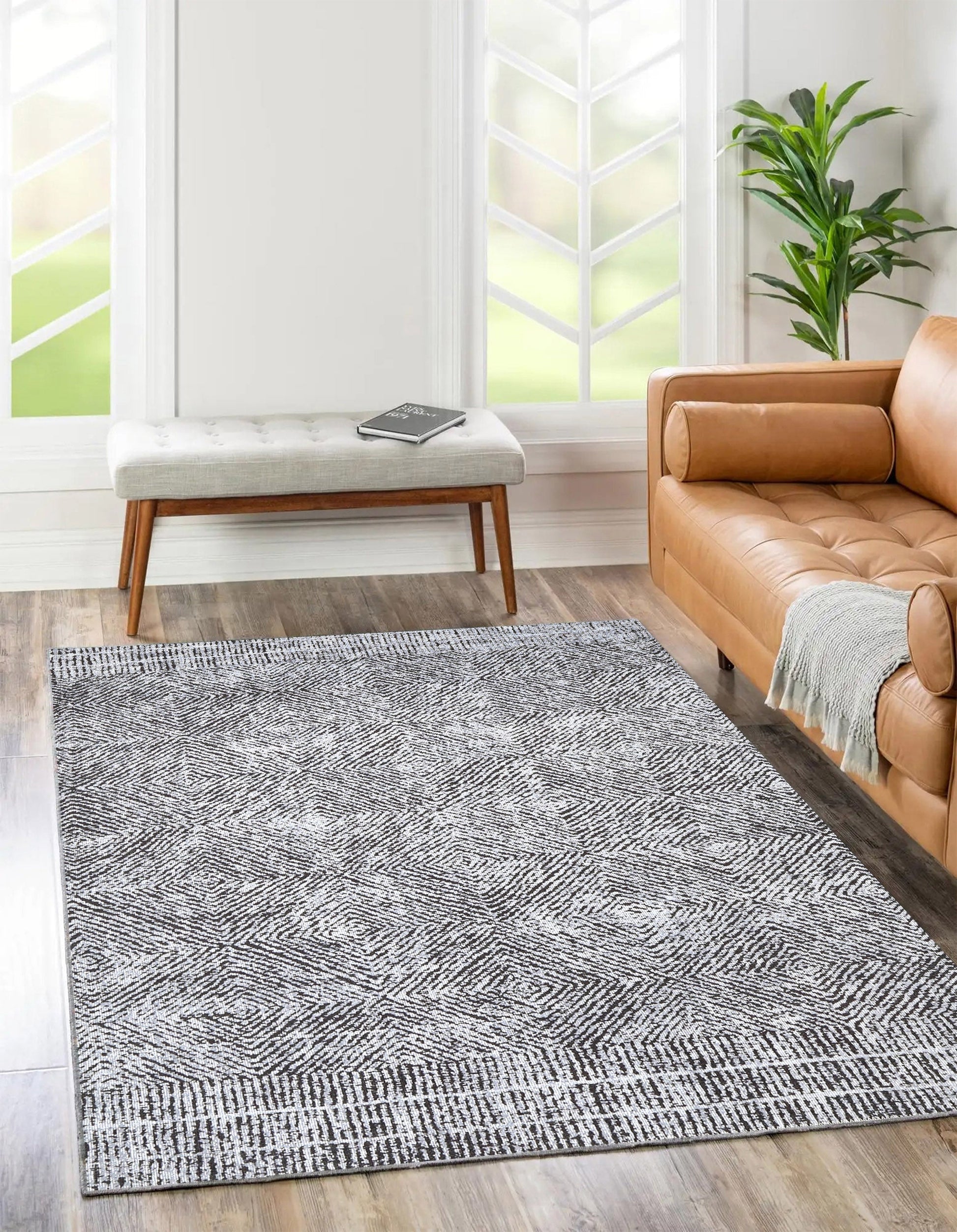 Contemporary Lauro in Grey Rug-1