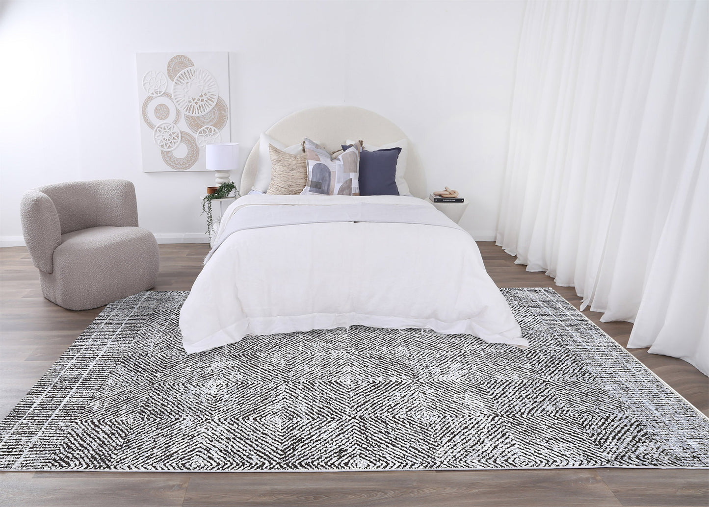 Contemporary Lauro in Grey Rug-4