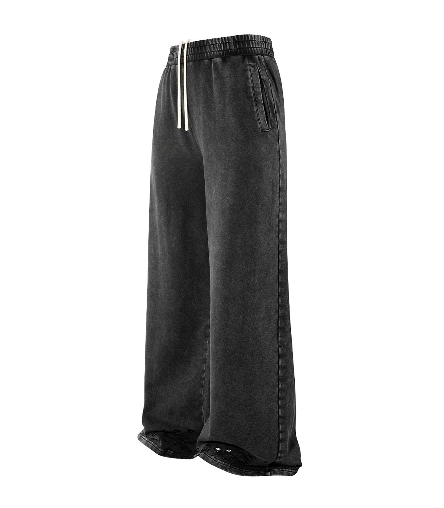 NOIR DISTRESSED SWEATPANTS