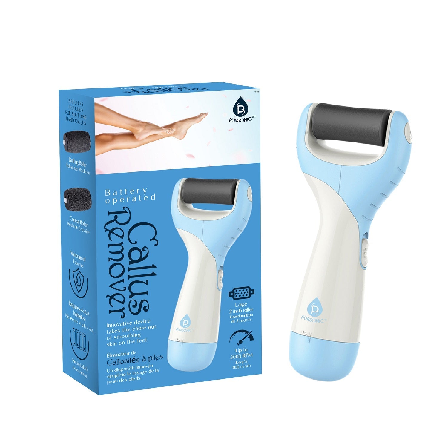 Pedi Perfect Foot File Battery Operated Callus Remover Tool-0