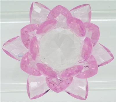 Crystal Lotus Flower - 30 mm - Light Colors