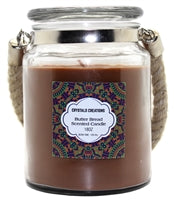 Crystalo Creations 3 in 1, Apple Pie, Cinnamon, Vanilla Scented Candle with Rope Handle, 18 Ounce