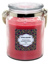 Crystalo Creations 3 in 1, Apple Pie, Cinnamon, Vanilla Scented Candle with Rope Handle, 18 Ounce