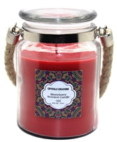 Crystalo Creations 3 in 1, Apple Pie, Cinnamon, Vanilla Scented Candle with Rope Handle, 18 Ounce