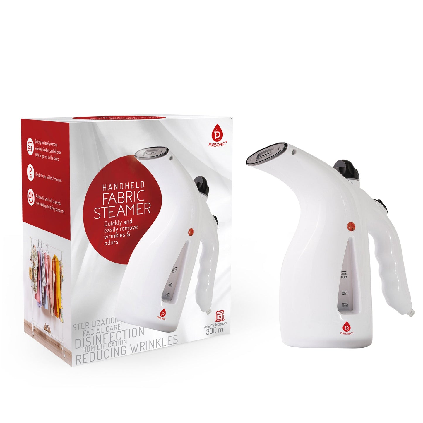 300ml Handheld Fabric Fast 2 Minute Heat-up Powerful Travel Clothes Garment Steamer-1