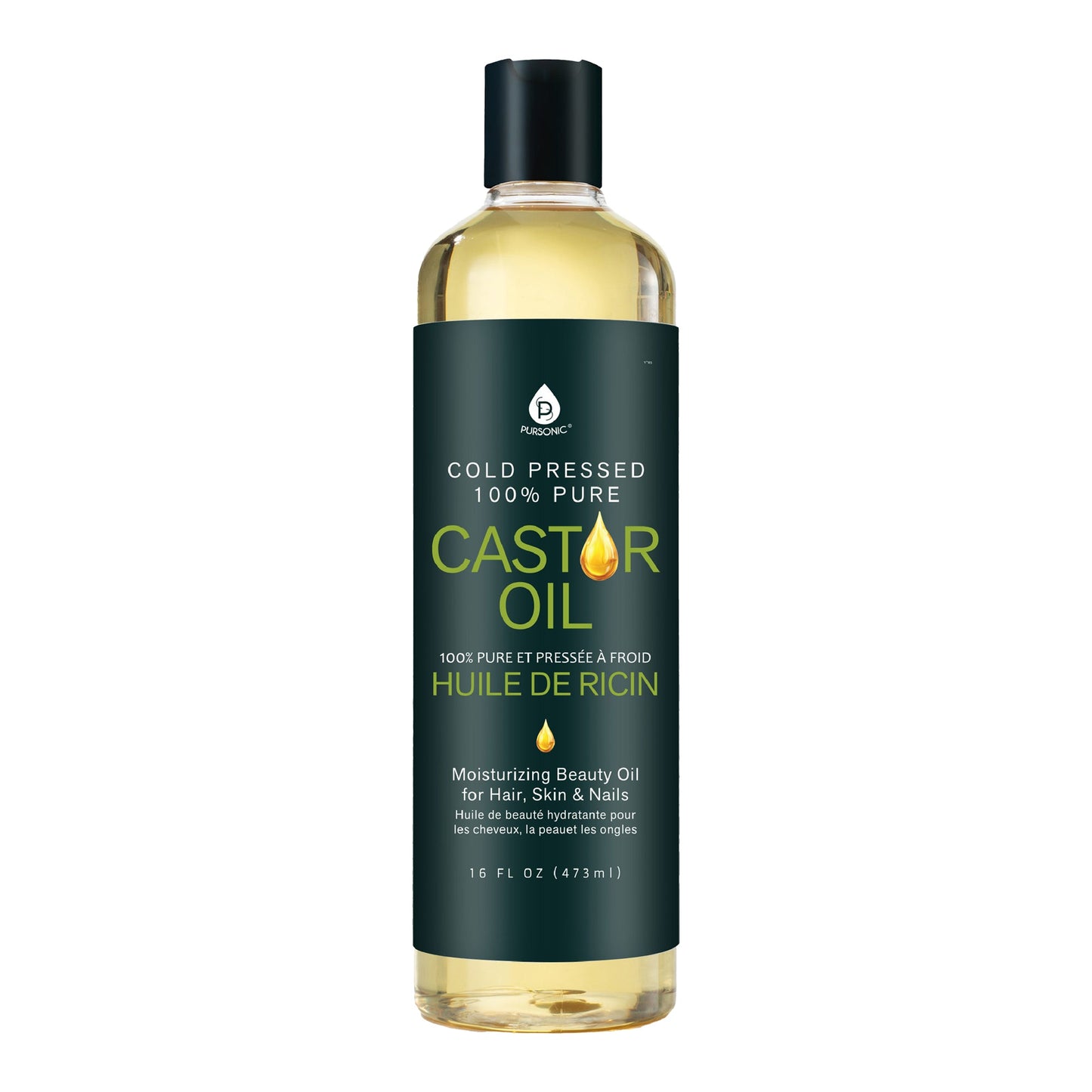 Pursonic Natural Beauty Trio: Fractionated Coconut, Sweet Almond & Castor Oil-1