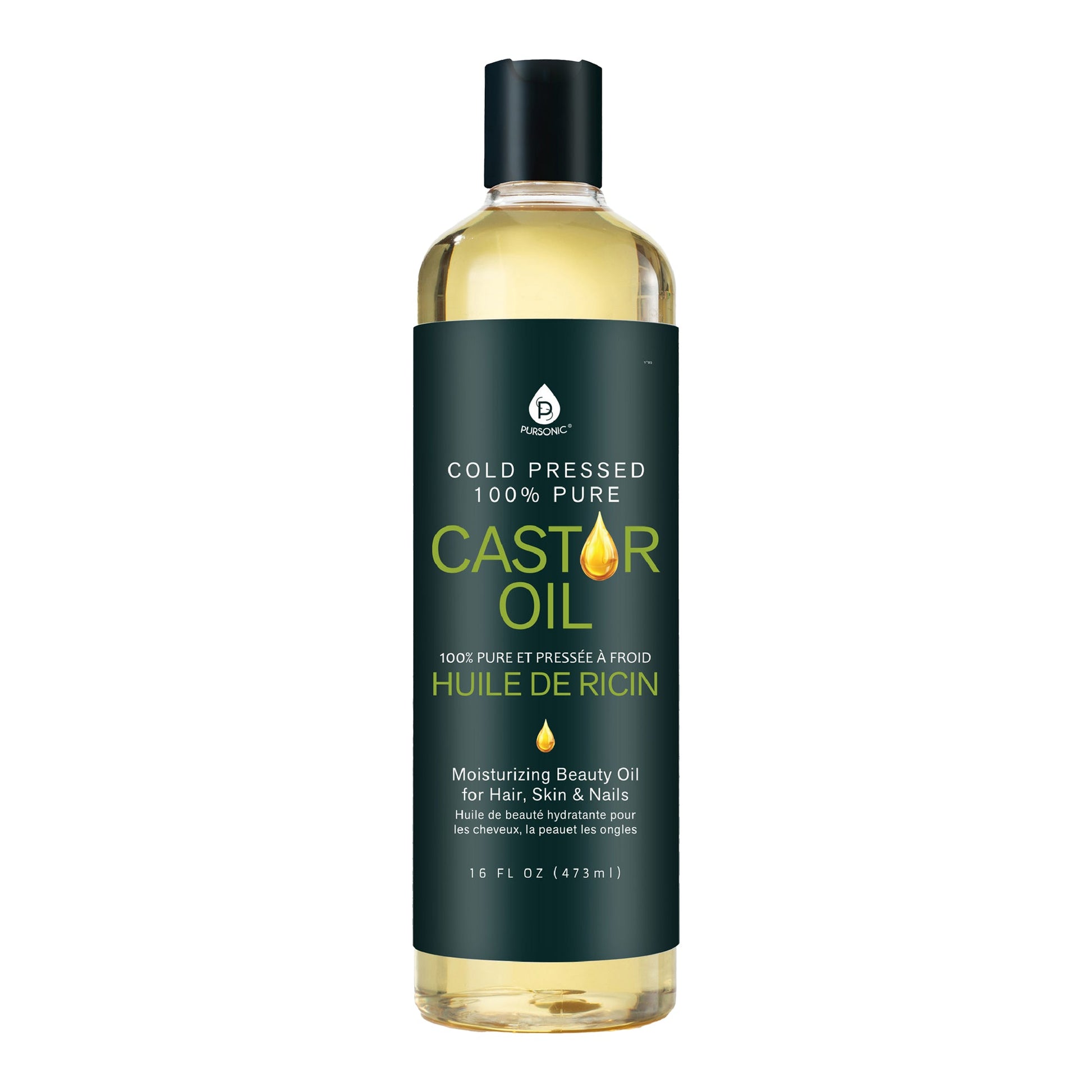 Pursonic Natural Beauty Trio: Fractionated Coconut, Sweet Almond & Castor Oil-1