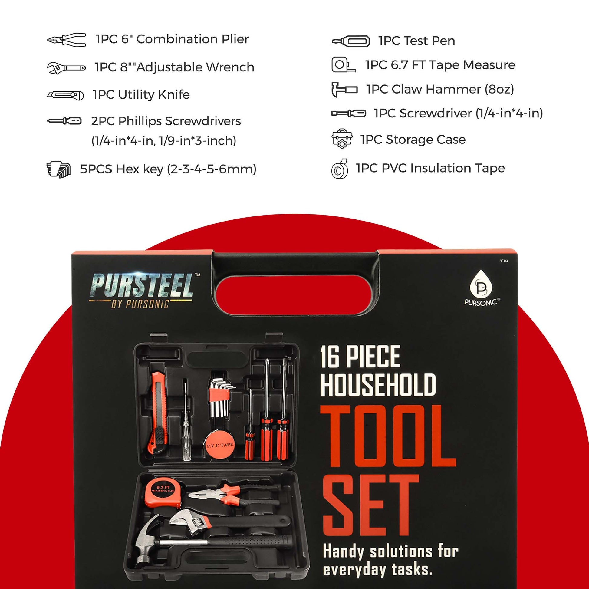 🛠️ Pursonic Car Vacuum, Handy Solutions 9-Piece Tool Kit & 11-in-1 Multifunction Tool Bundle – The Ultimate Home & Auto Essential Set 🚗🔧-2