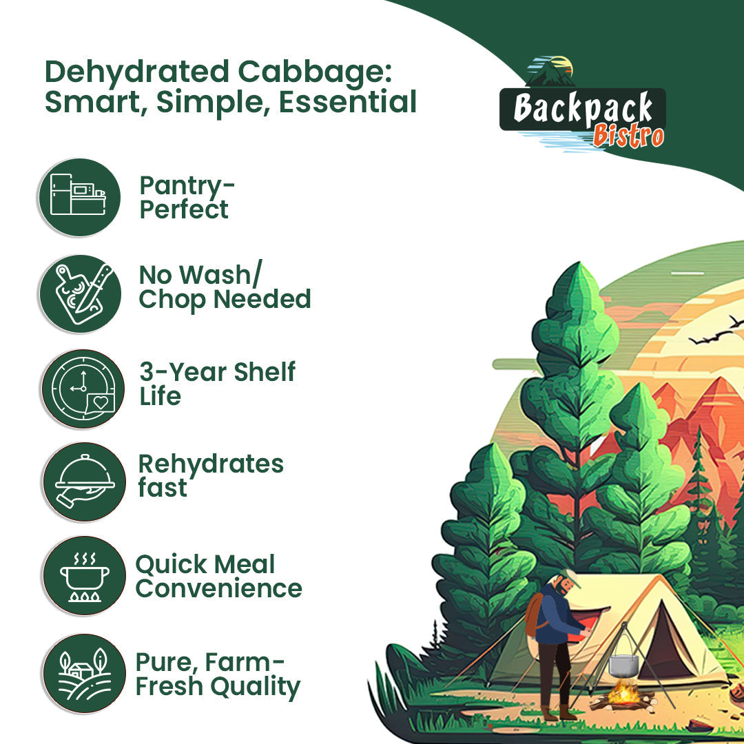 Backpack Bistro Dehydrated Finely Chopped Cabbage 8.8 oz (250 g)-4