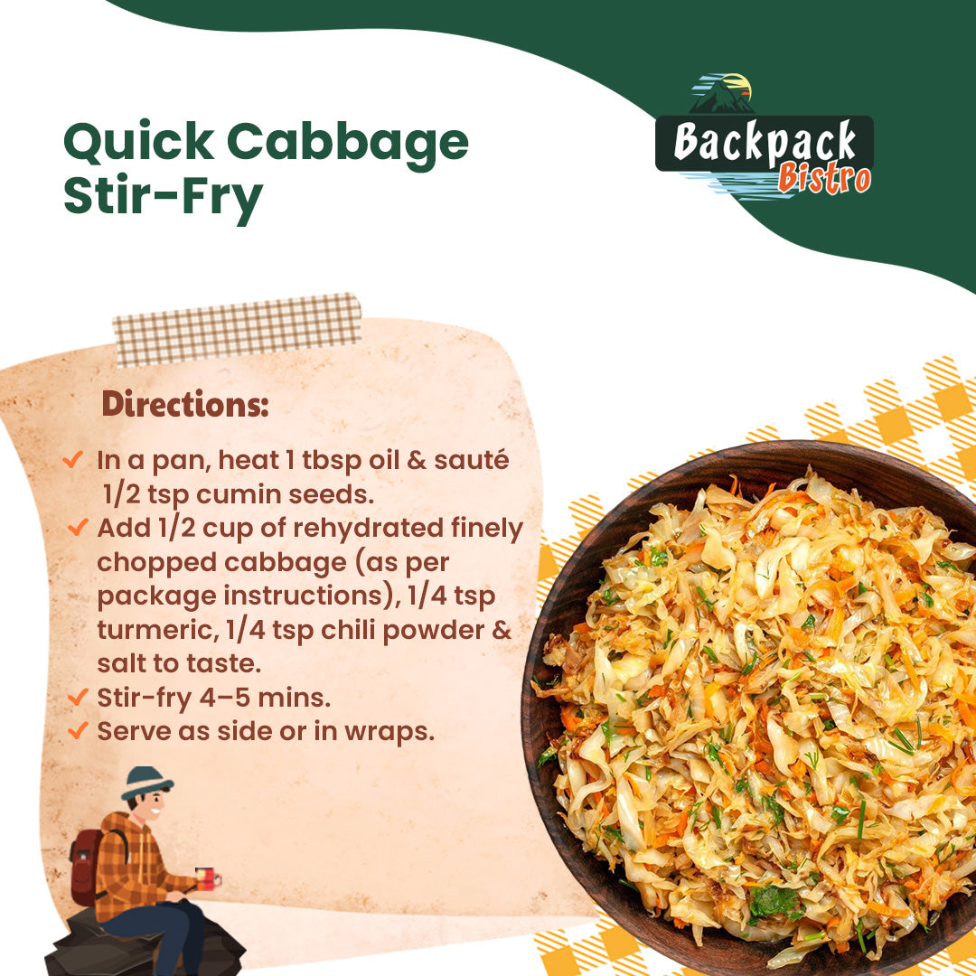 Backpack Bistro Dehydrated Finely Chopped Cabbage 8.8 oz (250 g)-3