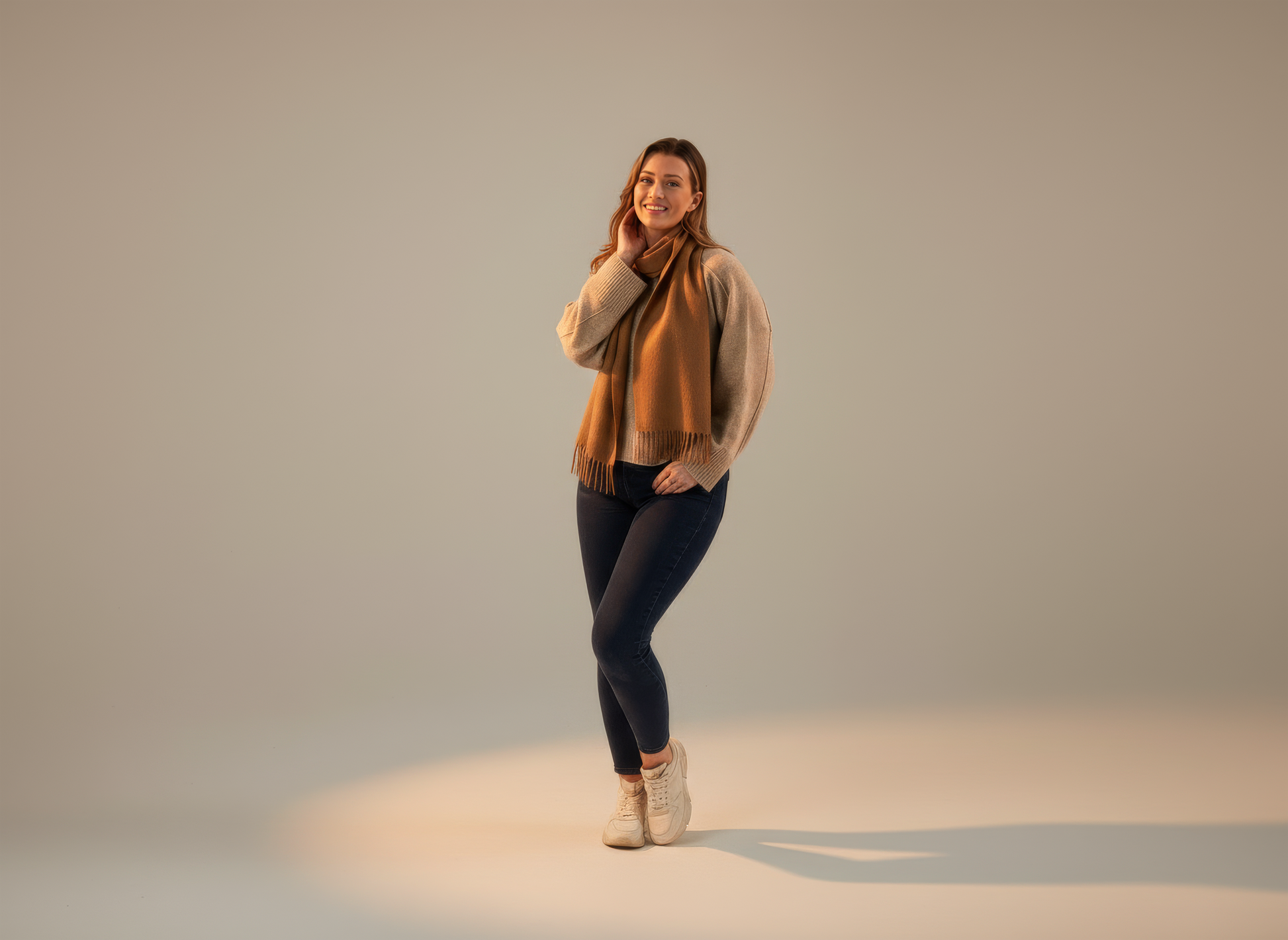 Camel Cashmere Scarf-2