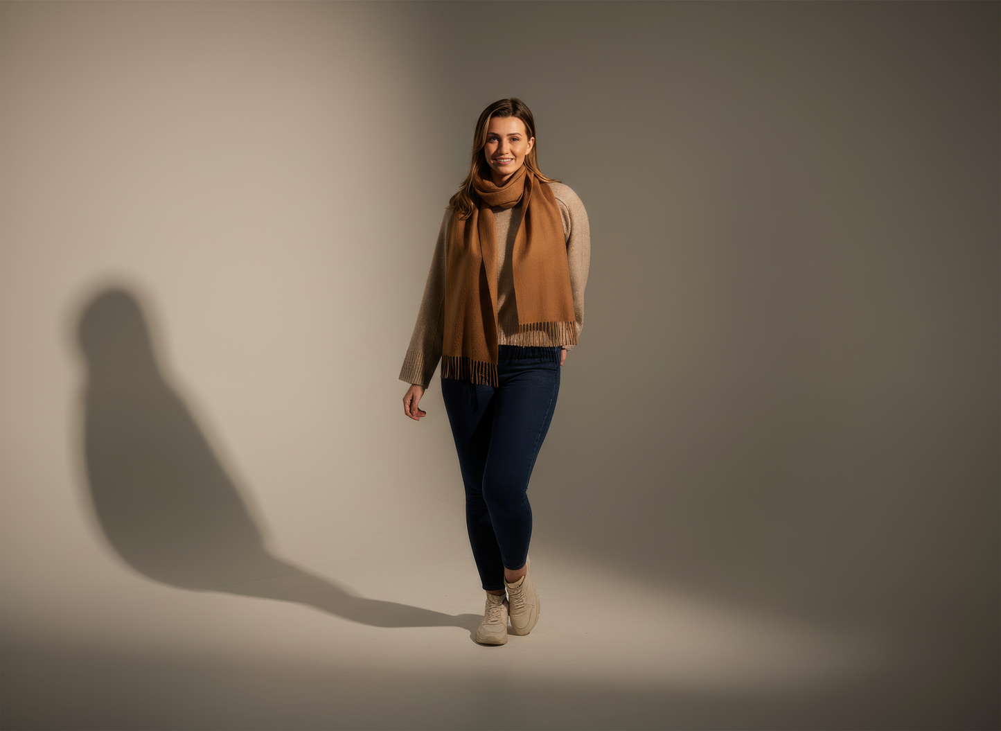 Camel Cashmere Scarf-1