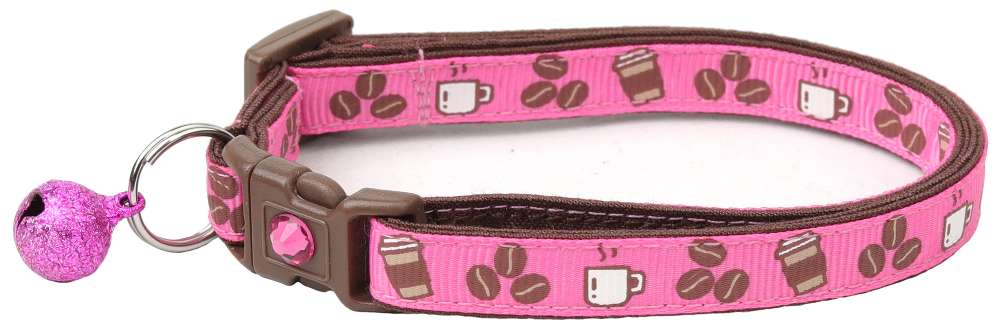 Coffee Beans Breakaway Cat Collar-13
