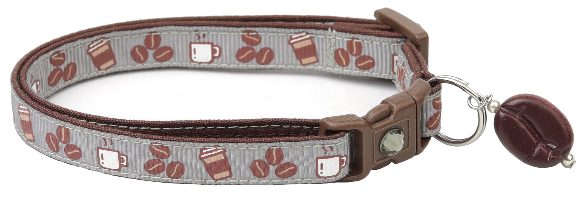 Coffee Beans Breakaway Cat Collar-29