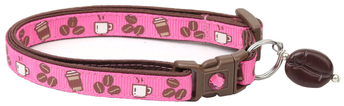 Coffee Beans Breakaway Cat Collar-26