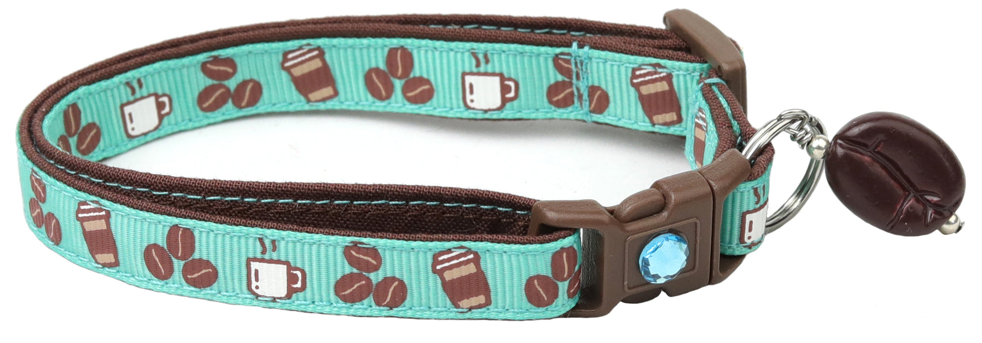Coffee Beans Breakaway Cat Collar-24