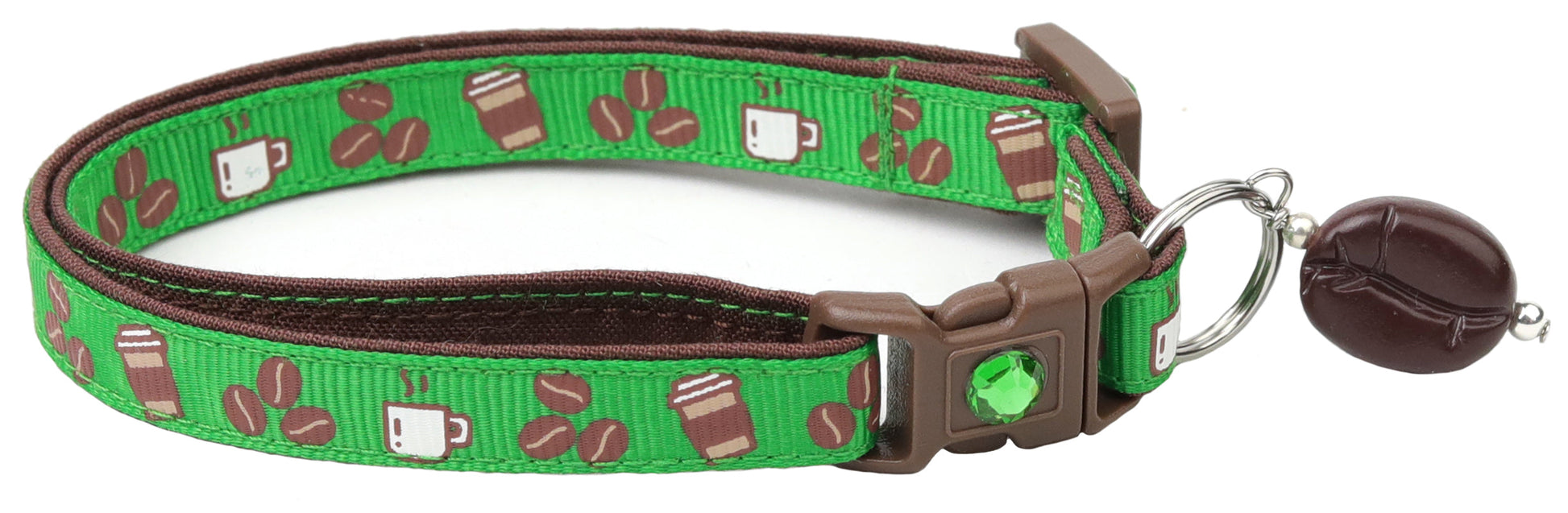 Coffee Beans Breakaway Cat Collar-28
