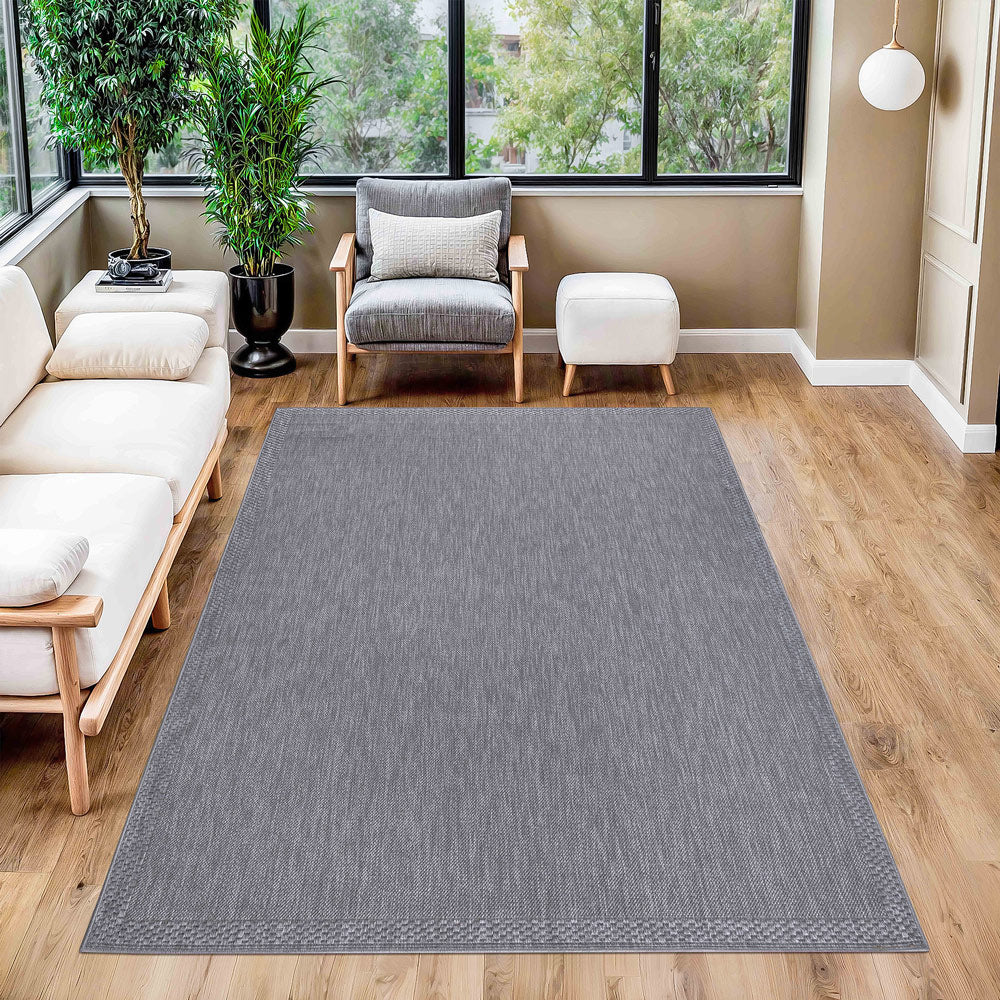 Zest Grey Machine Woven Rug-1