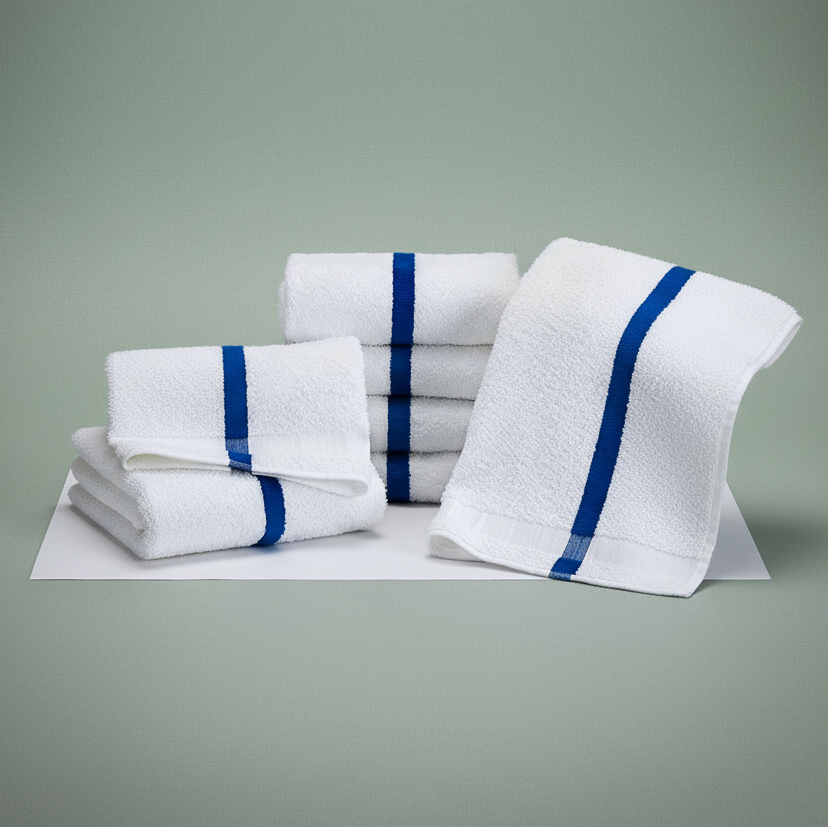 Center Stripe Lightweight Towels-2