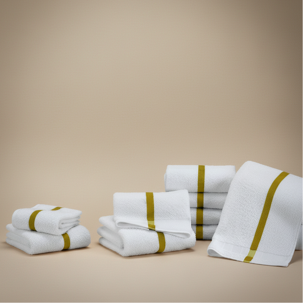 Center Stripe Lightweight Towels-10