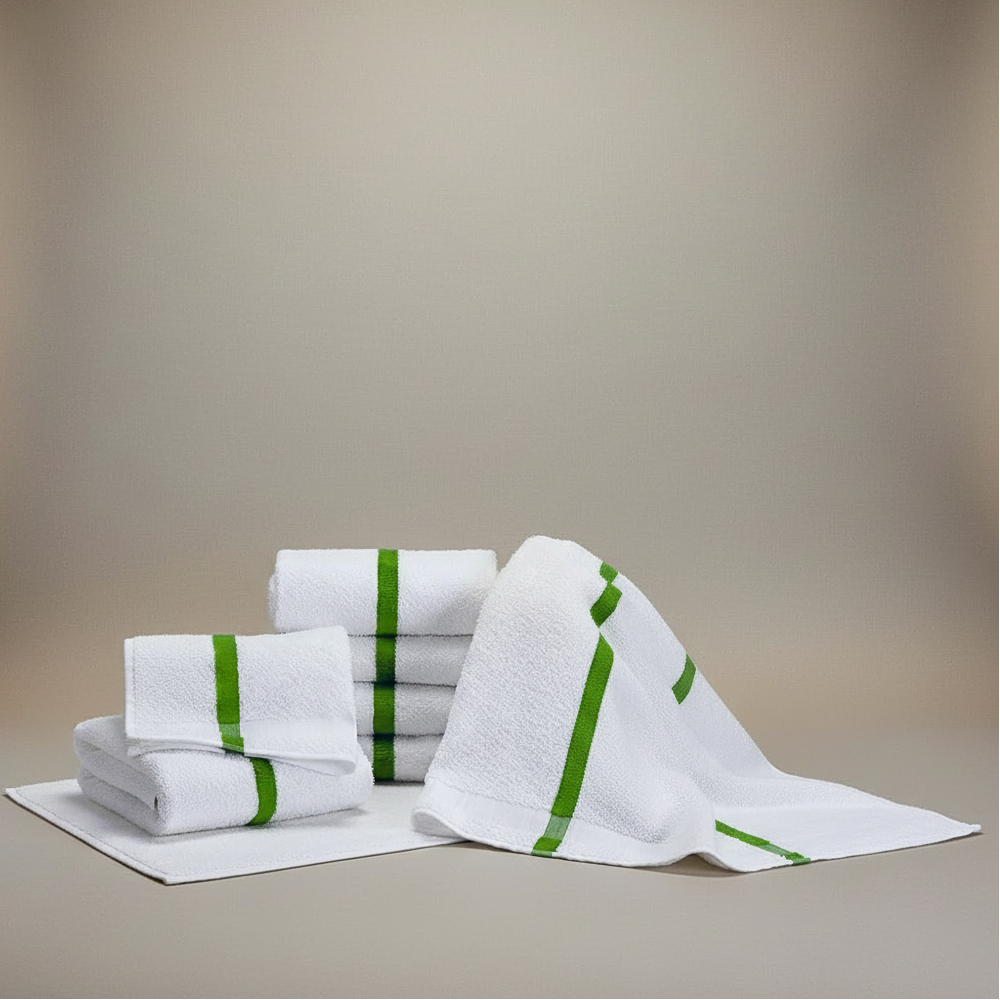 Center Stripe Lightweight Towels-7