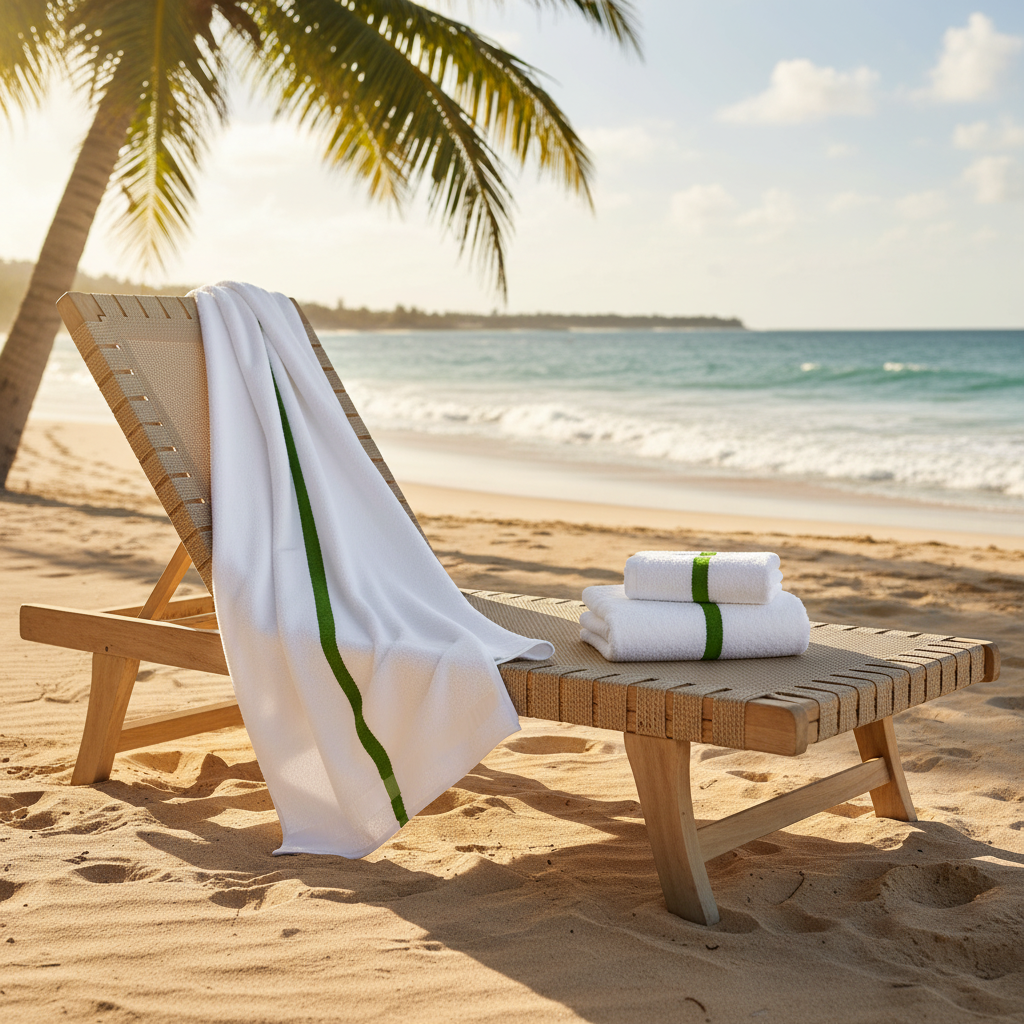 Center Stripe Lightweight Towels-6