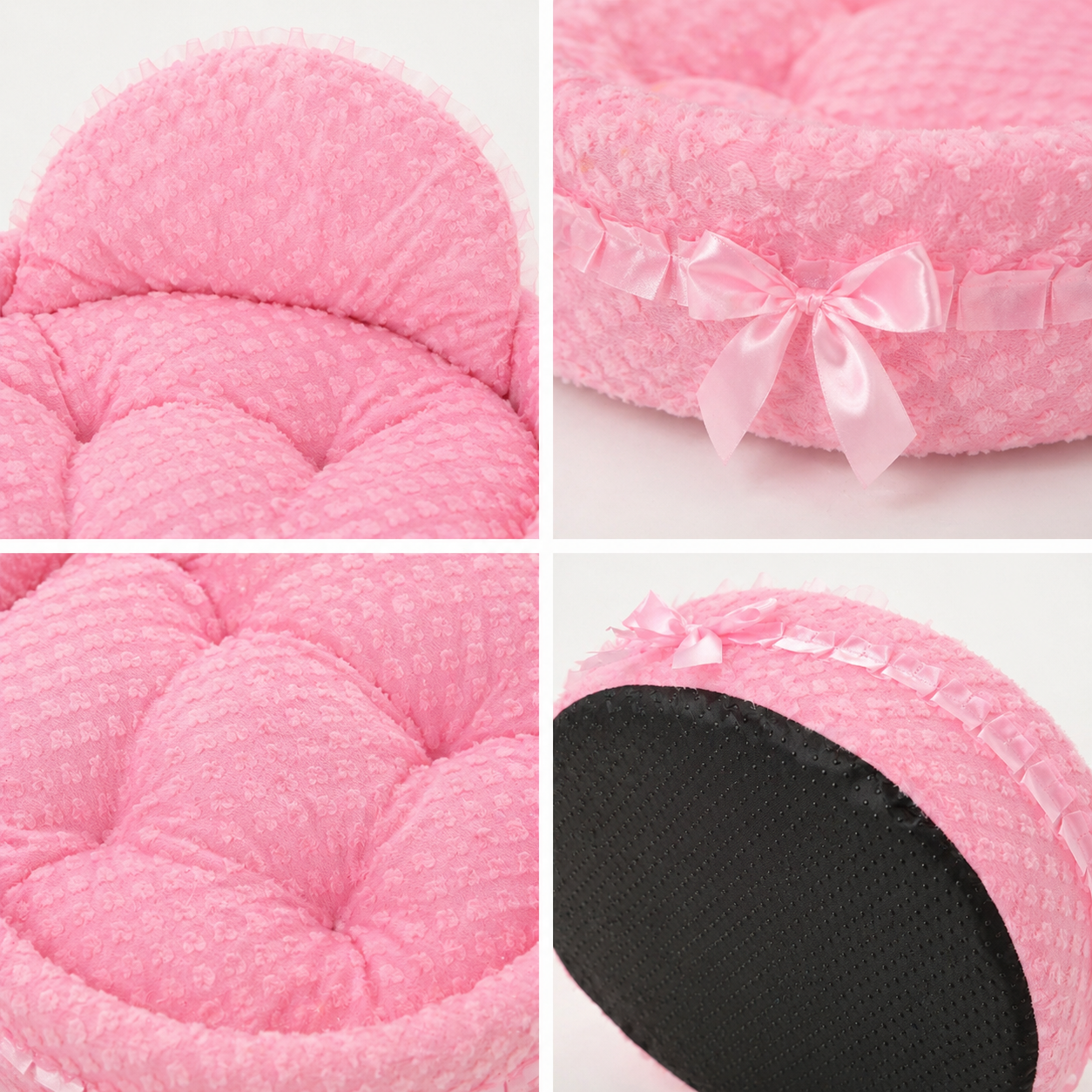 Pink Princess Plush Pet Bed