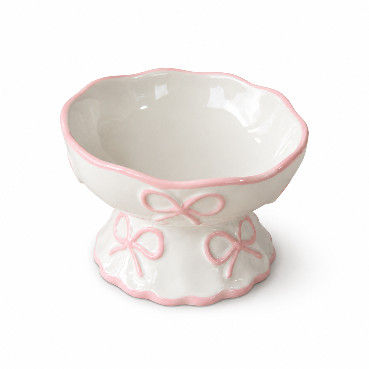 Pet Ceramic Bowl Princess Bow