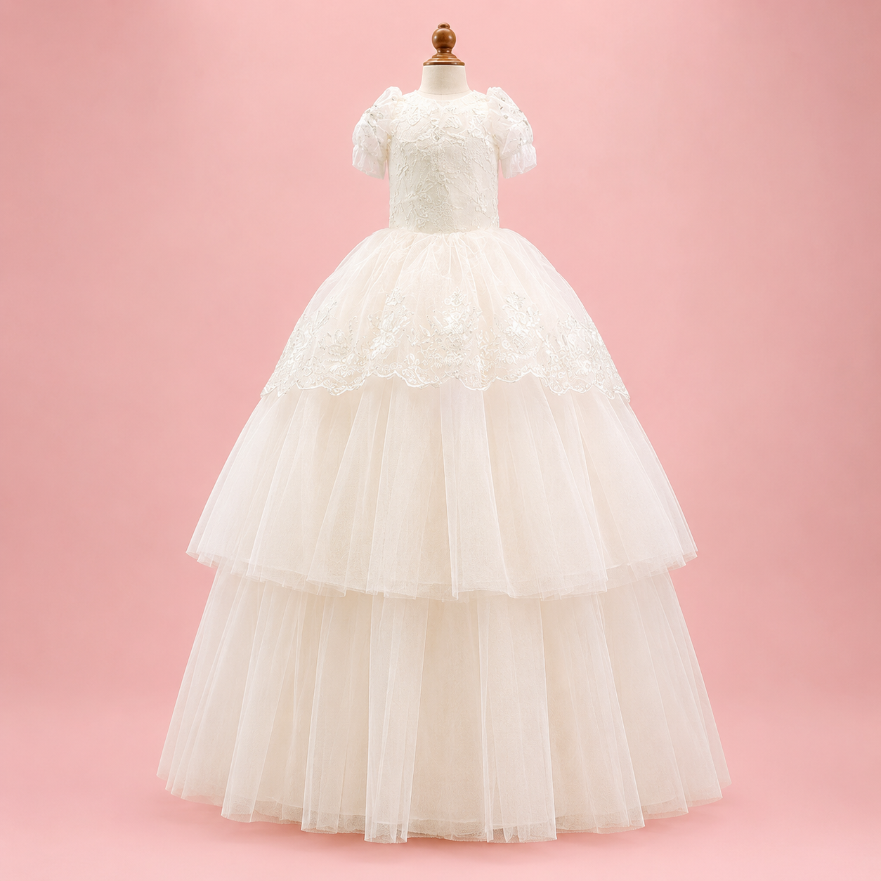 Handmade Luxury White Pet Wedding Dress Dogs Cats Bridal Gown
