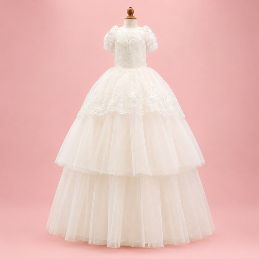 Handmade Luxury White Pet Wedding Dress Dogs Cats Bridal Gown