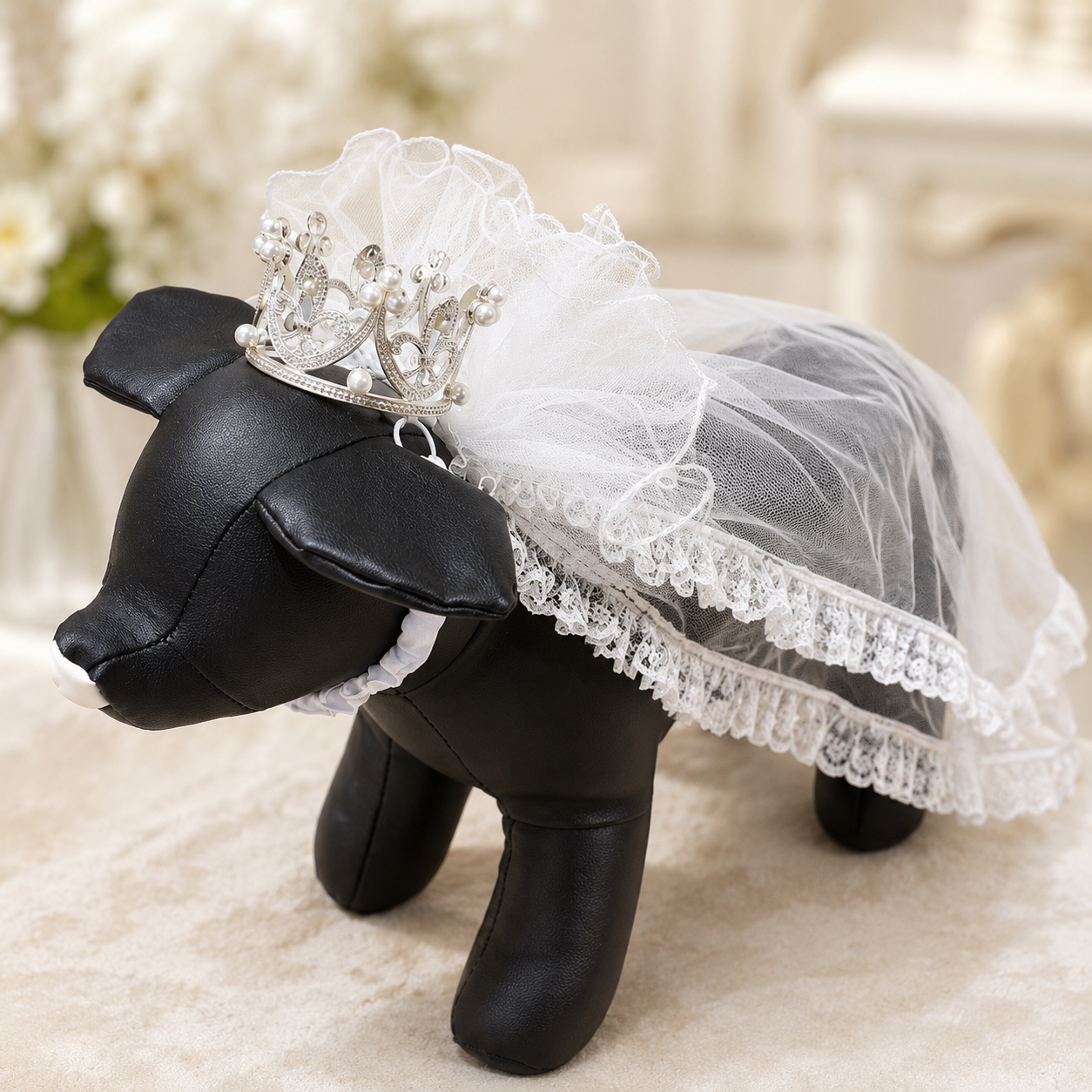 Royal Paws Tiara Veil Pet Royal Dog Accessories
