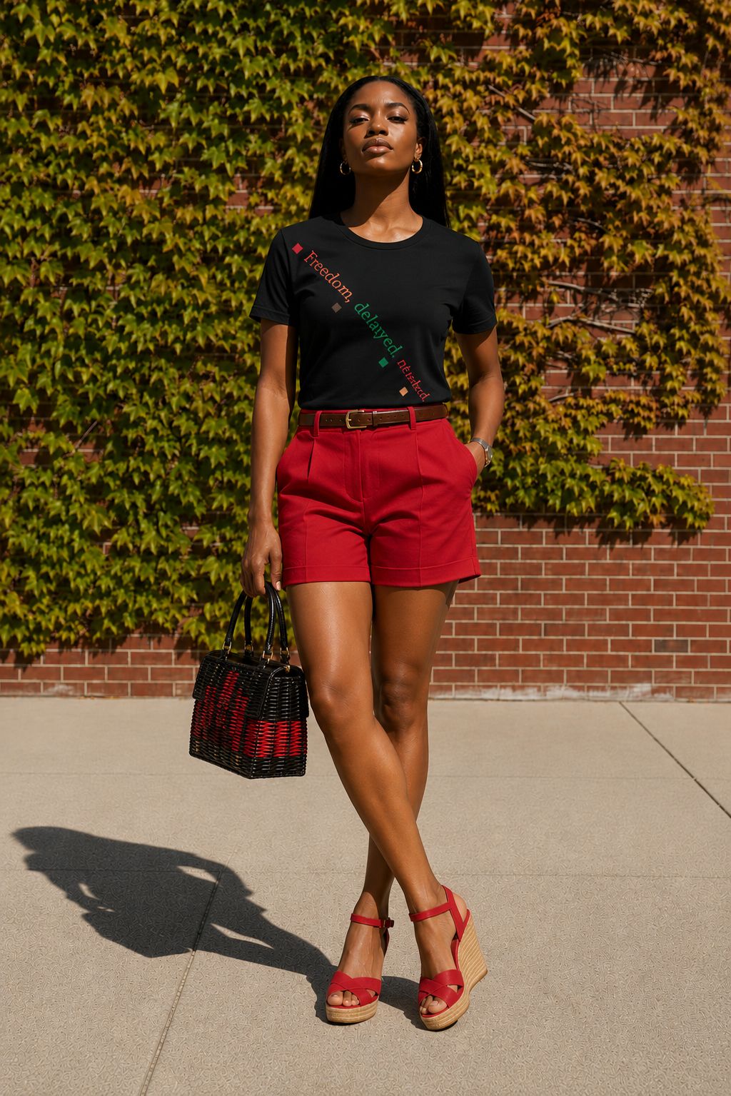 Freedom Delayed Not Denied – Juneteenth Women's Graphic Tee