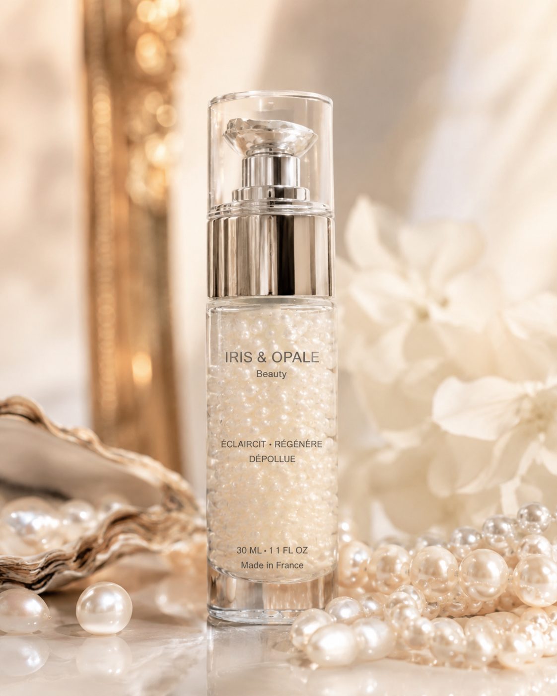 IRIS & OPALE PERLE D'EAU DOUCE ✨ Brightening & Pollution Defense Serum: Made with Genuine Freshwater Pearls, Imported from France
