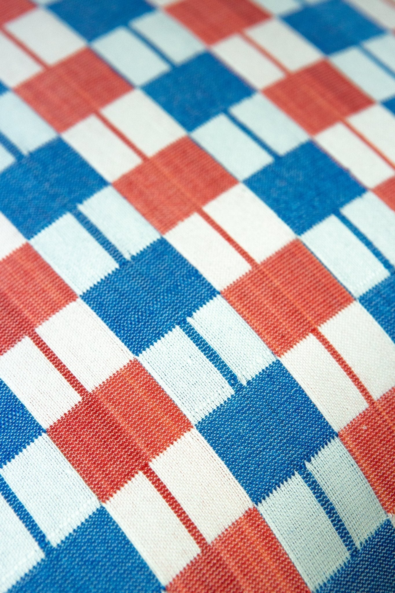 Sujani Pillow - Red & Blue Checkered
