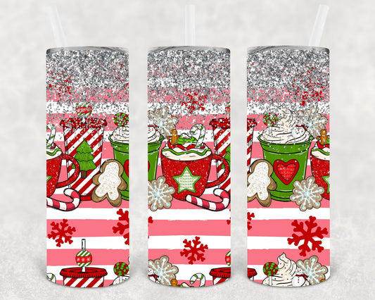 Christmas Coffee 20 oz Skinny Tumbler
