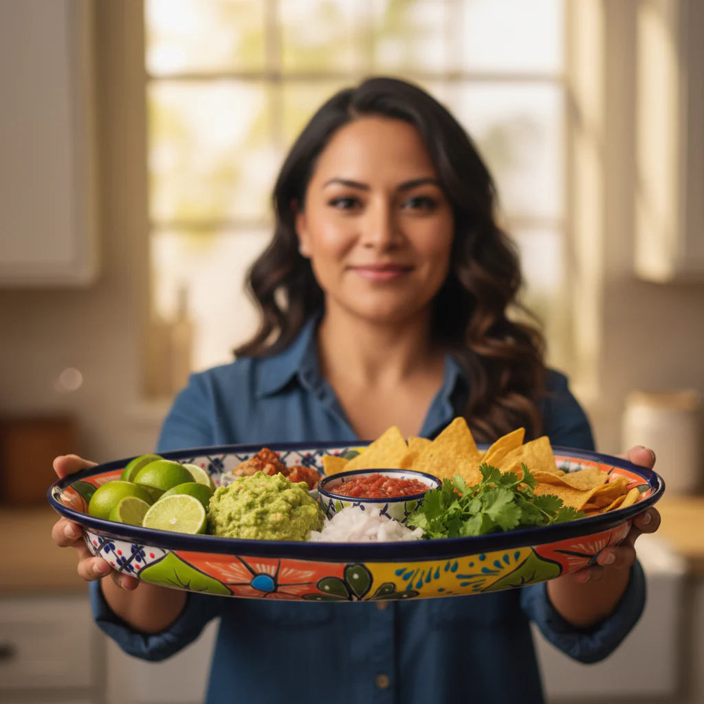 XL Oval Talavera Platter | Hand-Painted Mexican Serving Dish