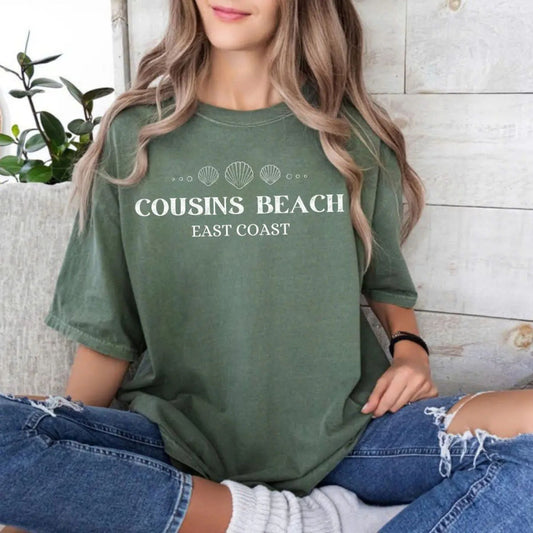 Comfort Colors Cousins Beach Fan Tee – The Summer I Turned Pretty Merch, Vintage Beachy Graphic Shirt, TSITP TV Show Fan Gift