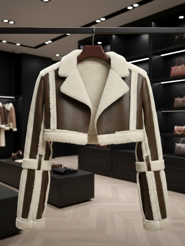 Contrast Shearling Aviator • ASPEN New Collection BYMANYC ® New York-1