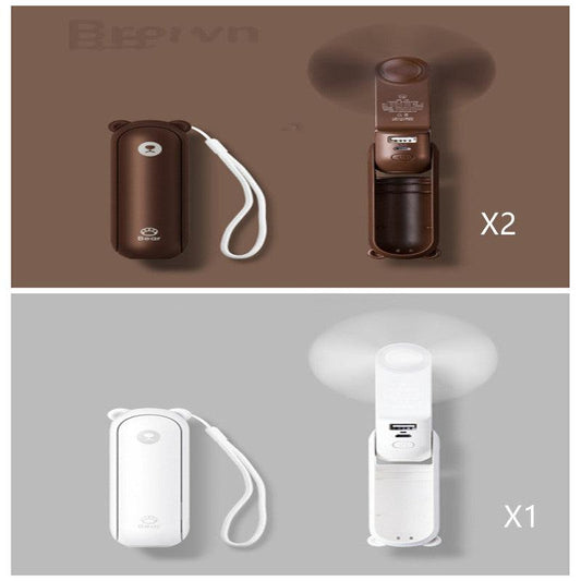 Cool Breeze Companion: Portable Fan with Power Bank Power!-10