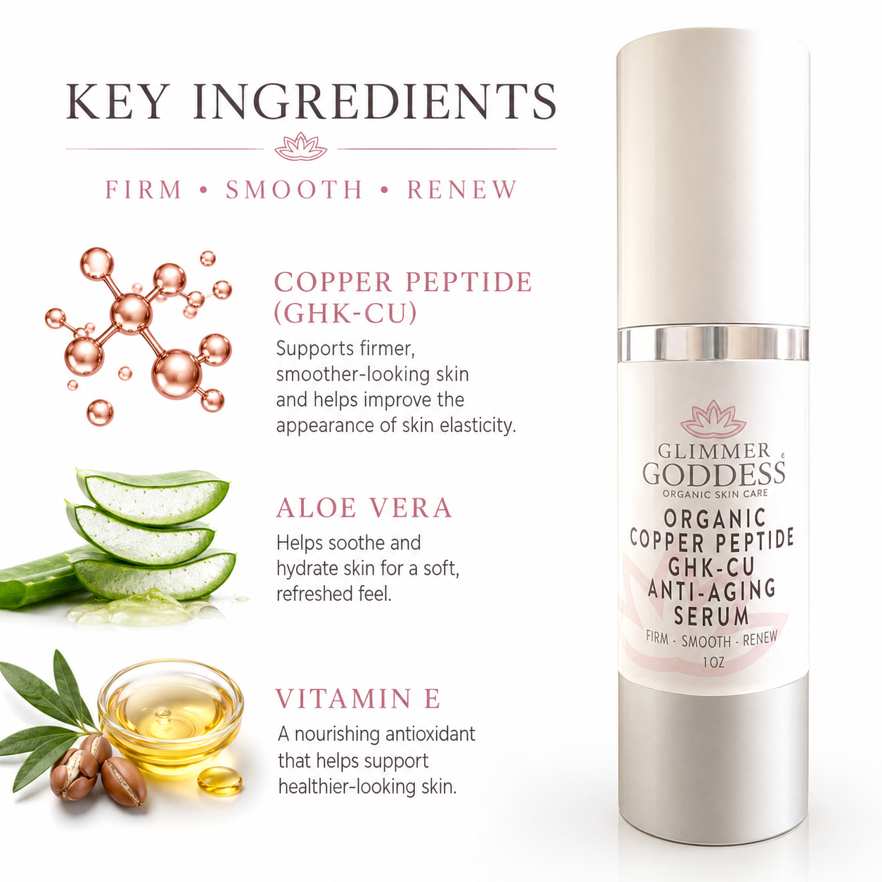 Organic Copper Peptide Serum – Firming & Smoothing