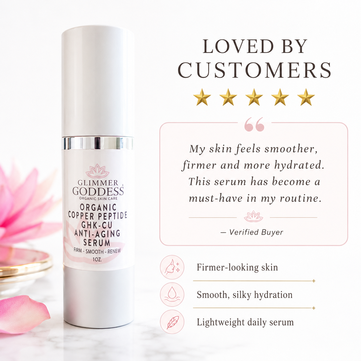 Organic Copper Peptide Serum – Firming & Smoothing