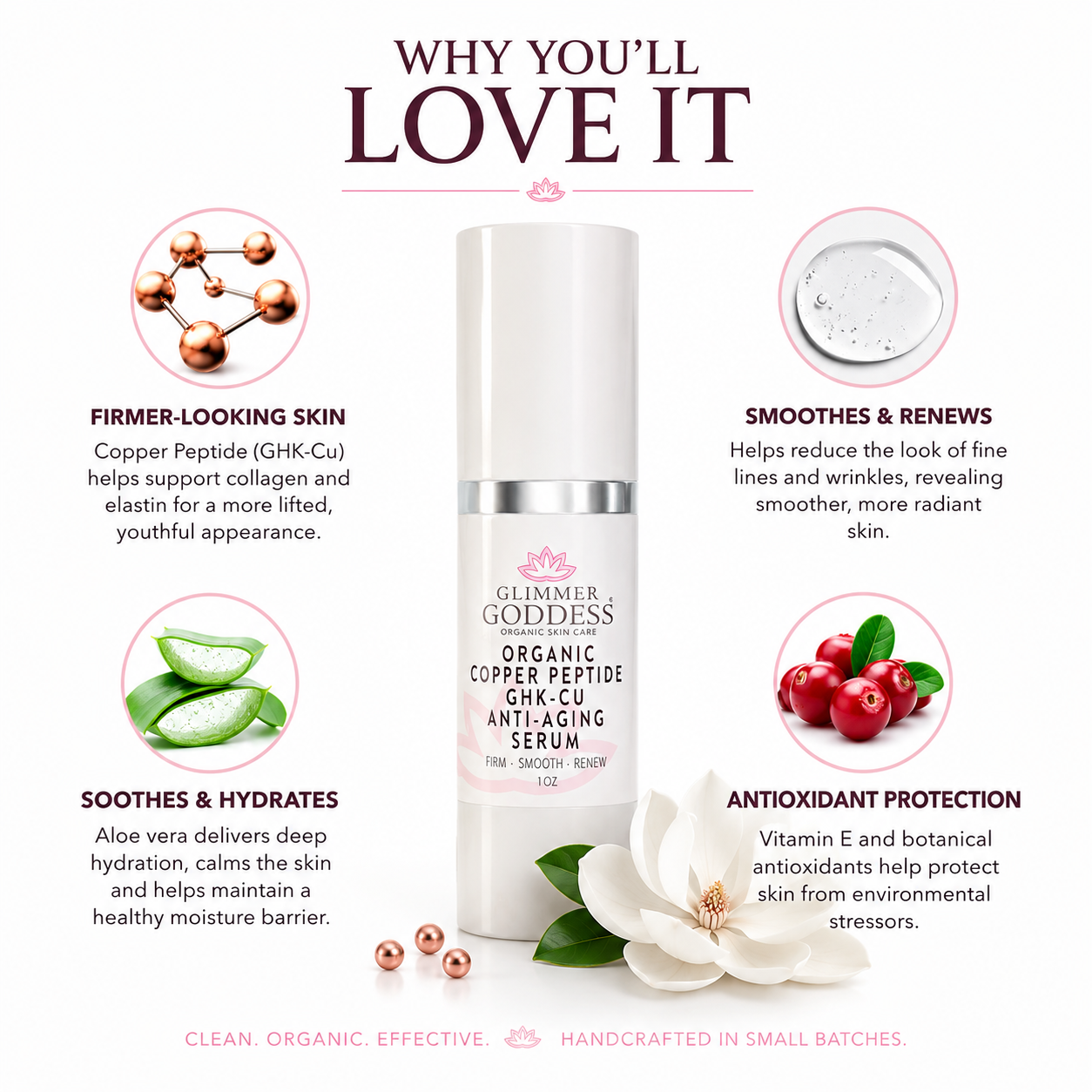 Organic Copper Peptide Serum – Firming & Smoothing