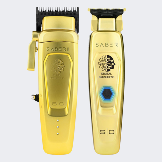 StyleCraft Saber II Clipper and Saber Professional Trimmer Gold Combo